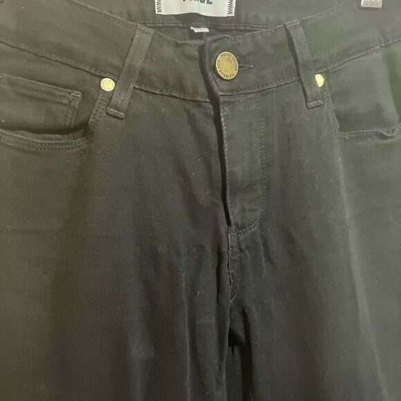 Paige Women's Black Five Pocket Style Verdugo Ultra Skinny Jeans Size 27 - Picture 4 of 6
